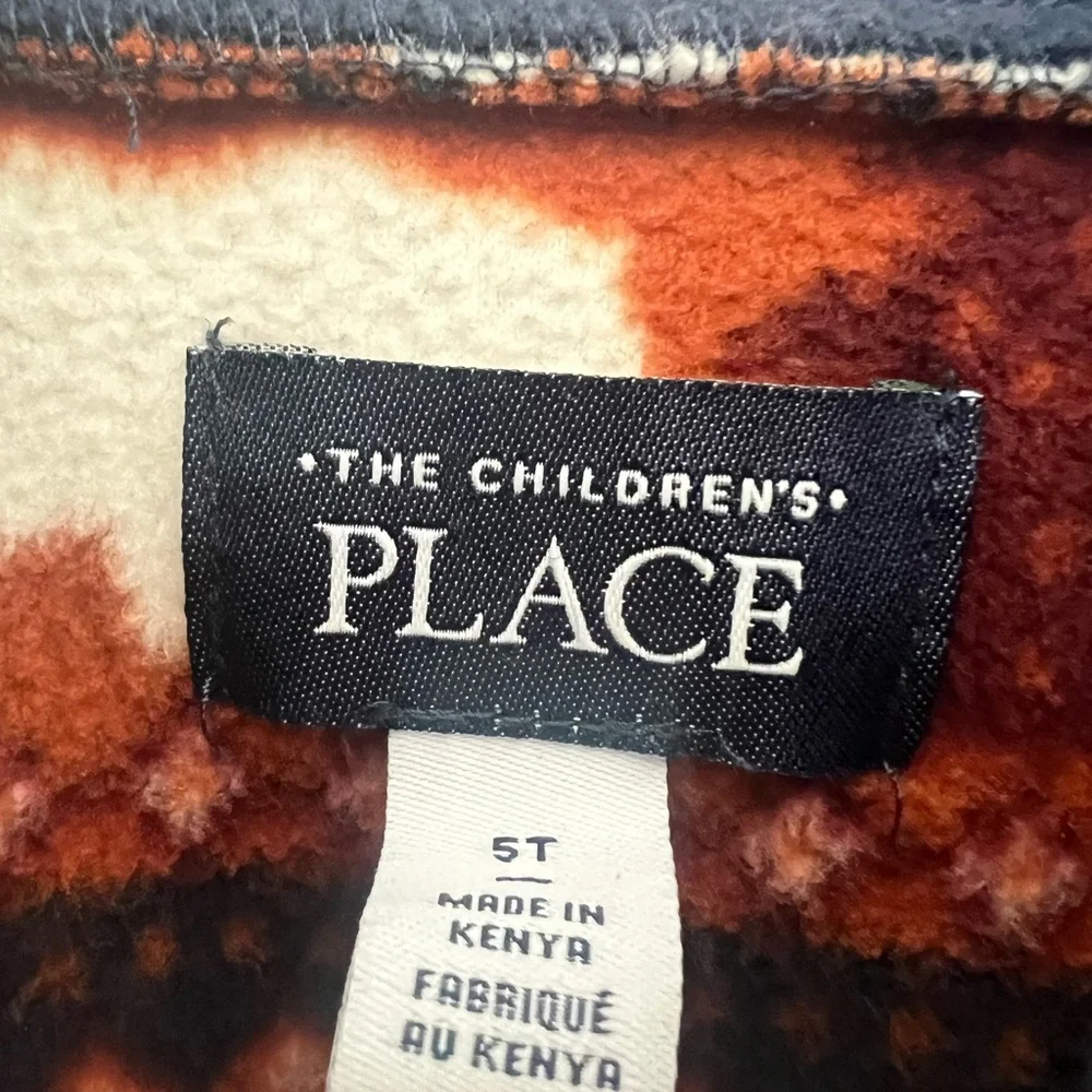 The Children's Place Brown and Cream Fleece Pullover